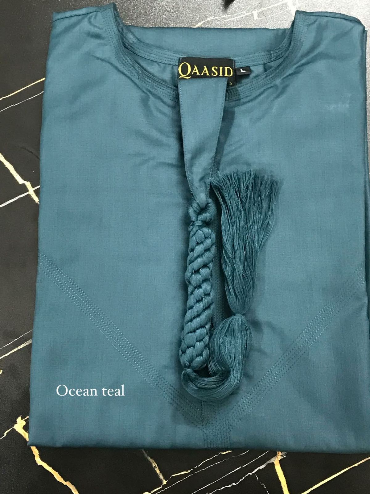 Emirati Thobe/Jubba with Tassel | White | - Image 4