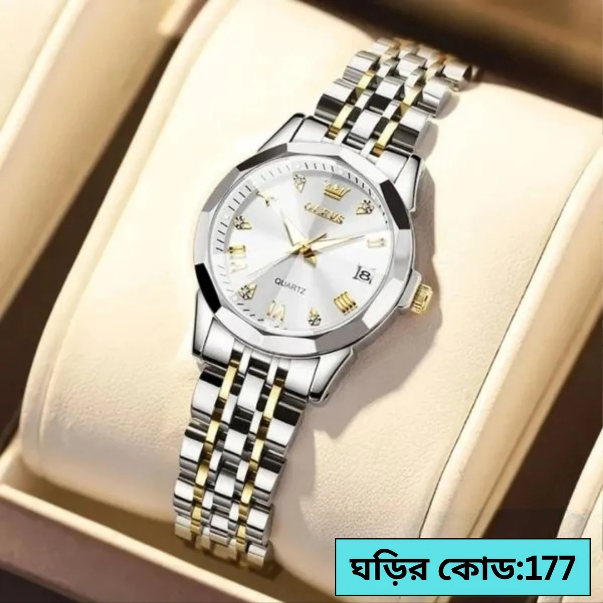 OLEVS MODEL 9931 WOMEN WATCH TOTON DIAL WHITE COLOUR WATCH FOR LADIS - Image 4