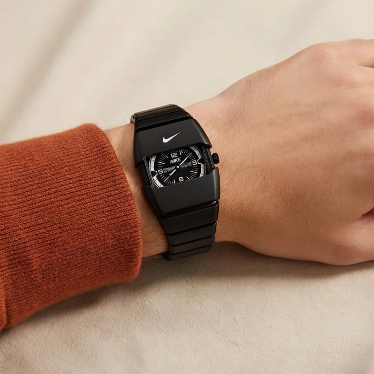 Premium Unisex Stylish Watch – Luxury Design - Nike Watch Model 9090 Full Black Colour Dial Black Or White - এক পিস ব্যাটারি ফ্রি - Image 3