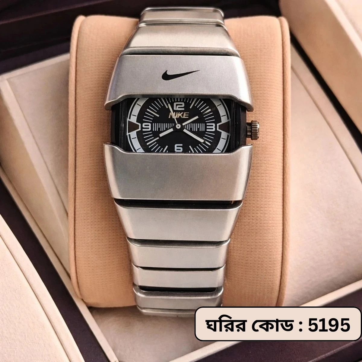 Premium Unisex Stylish Watch – Luxury Design - Nike Watch Model 9090 Full Silver Dial Black Or White - এক পিস ব্যাটারি ফ্রি