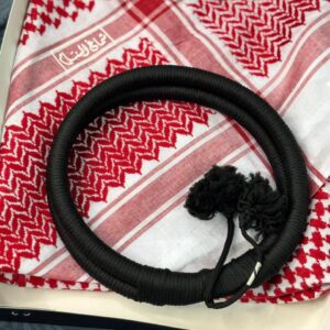 Keffiyeh Scarf Agal Set | Red White | 55'' X 55''