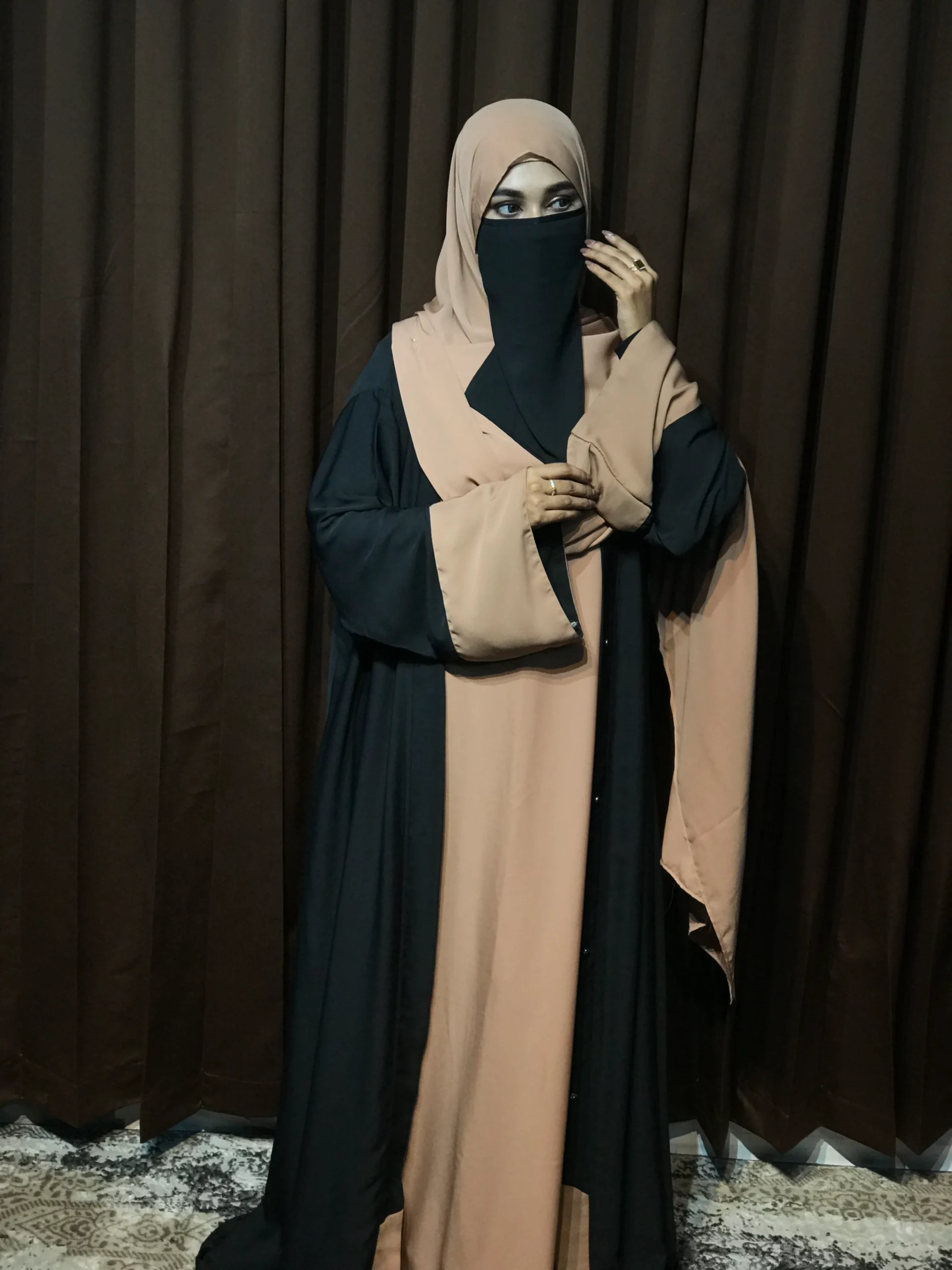 Premium Sabeen Abaya/Koti (Black) - Image 2