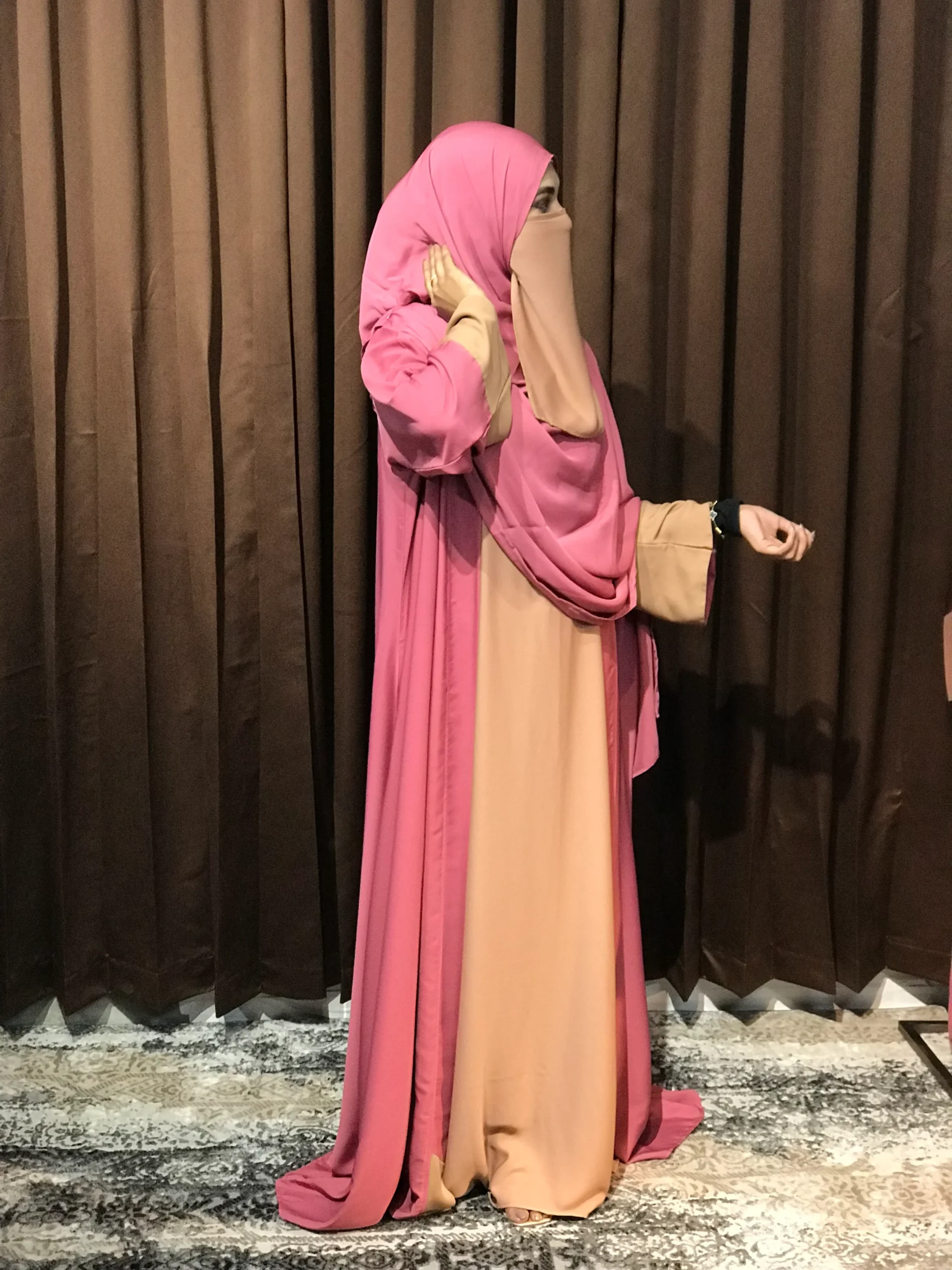 Premium Sabeen Abaya/Koti (Rose) - Image 4
