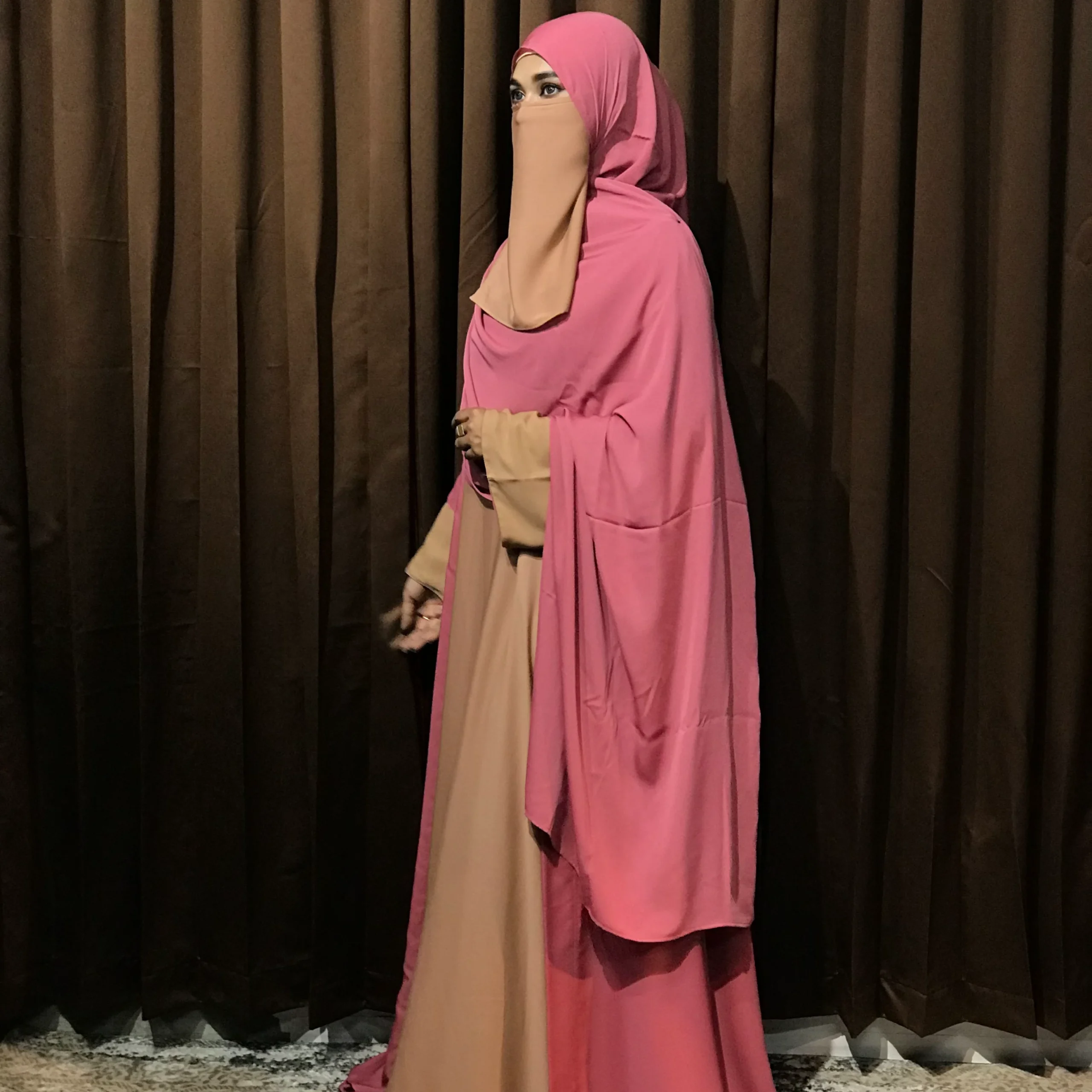 Premium Sabeen Abaya/Koti (Rose) - Image 2