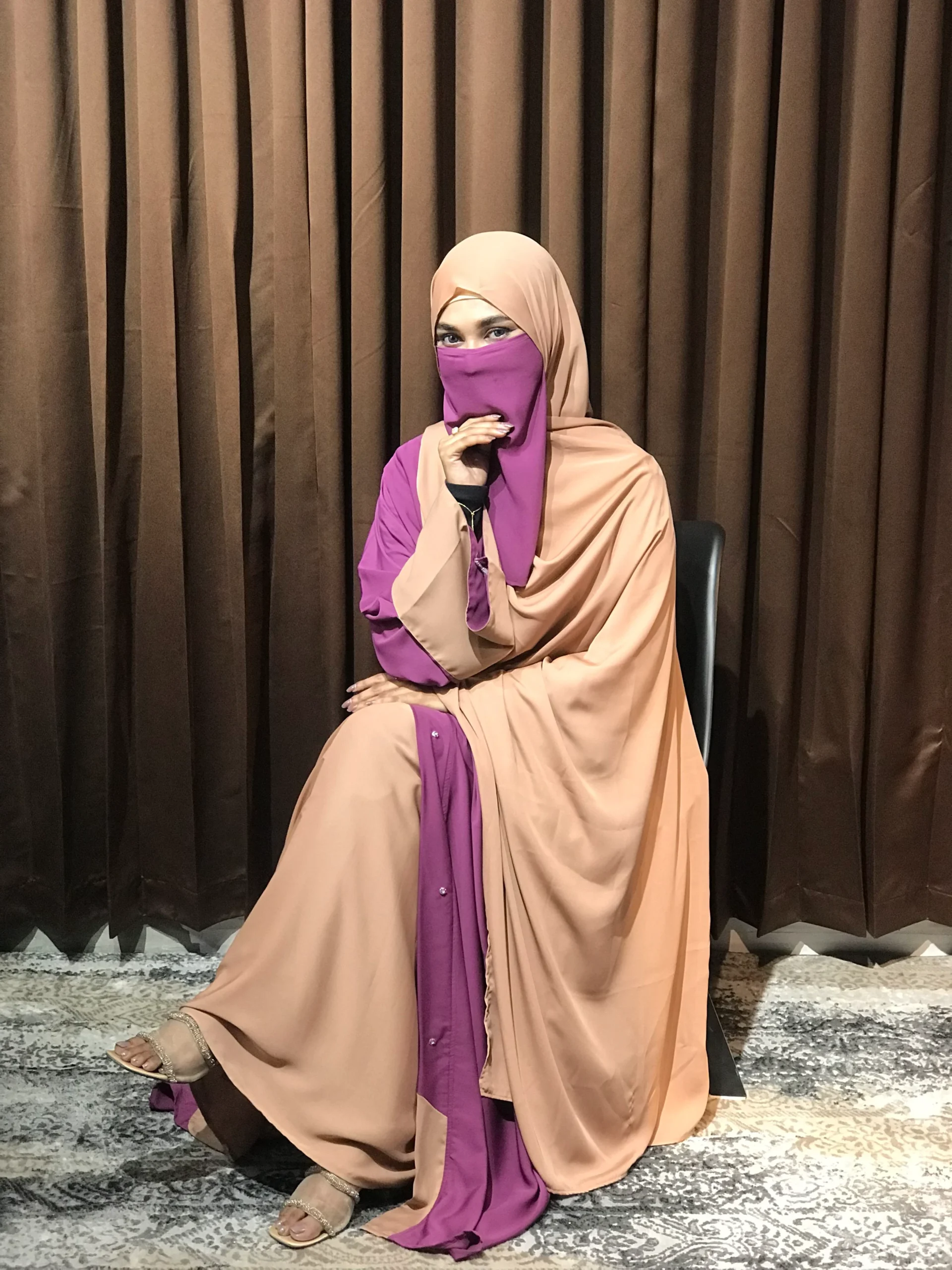 Premium Sabeen Abaya/Koti (Lavender) - Image 4
