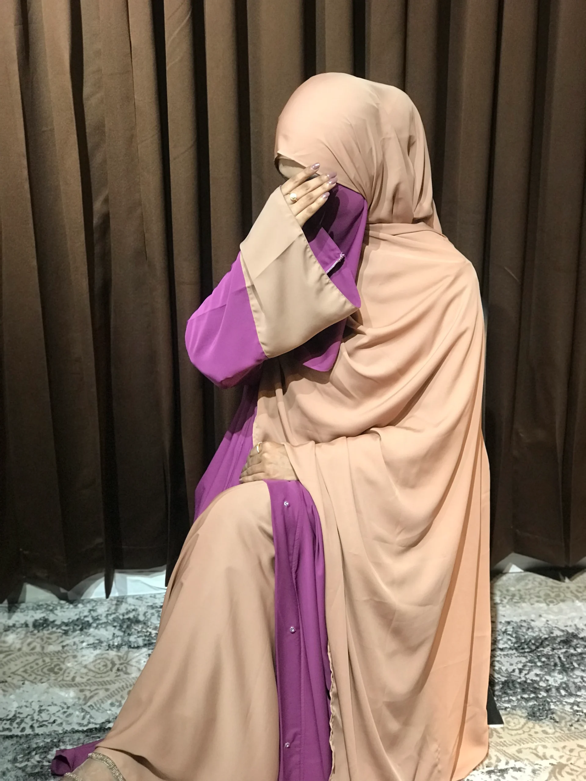 Premium Sabeen Abaya/Koti (Lavender) - Image 3