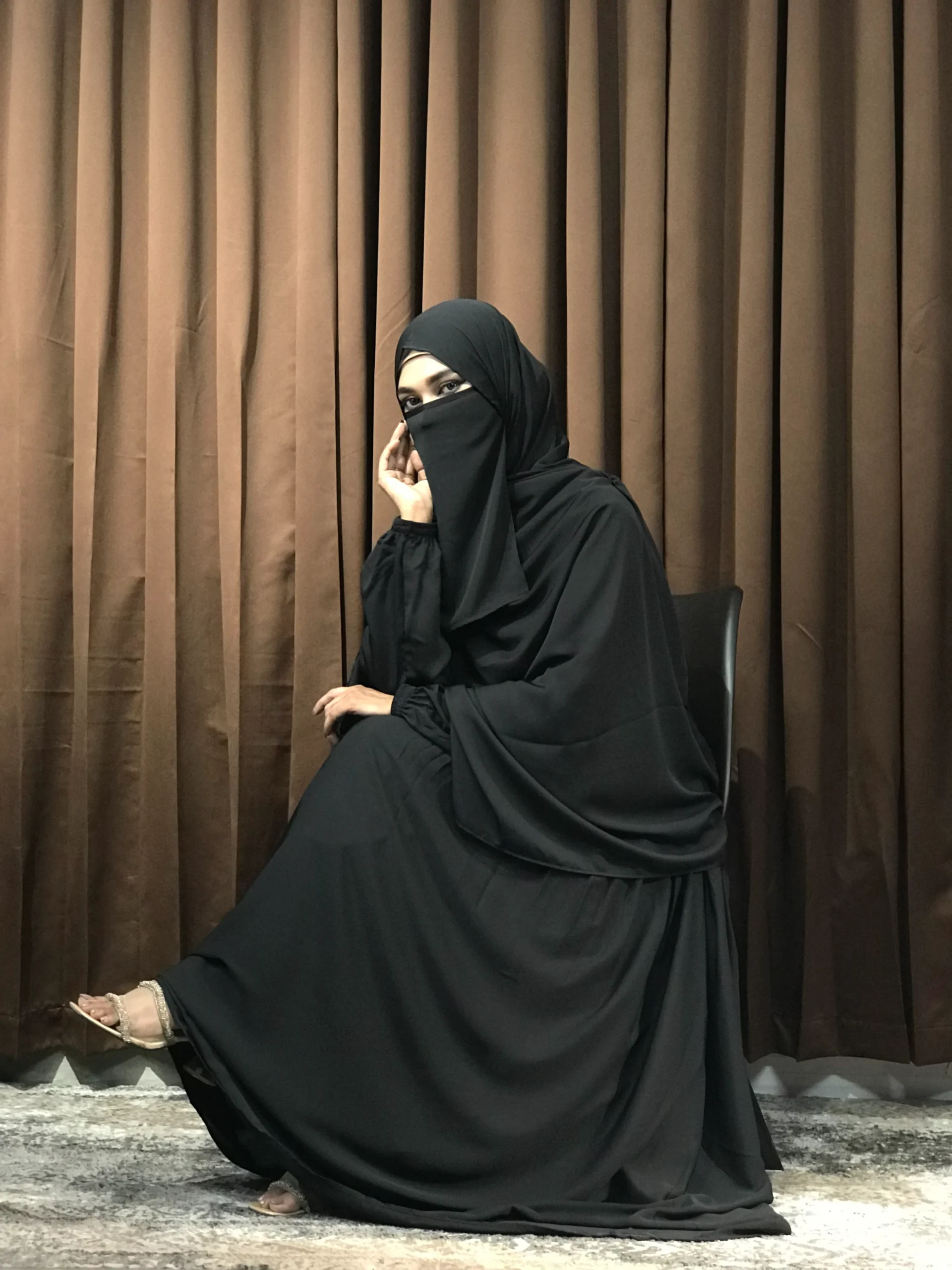 Women’s Regular Borka (Black) - Image 4