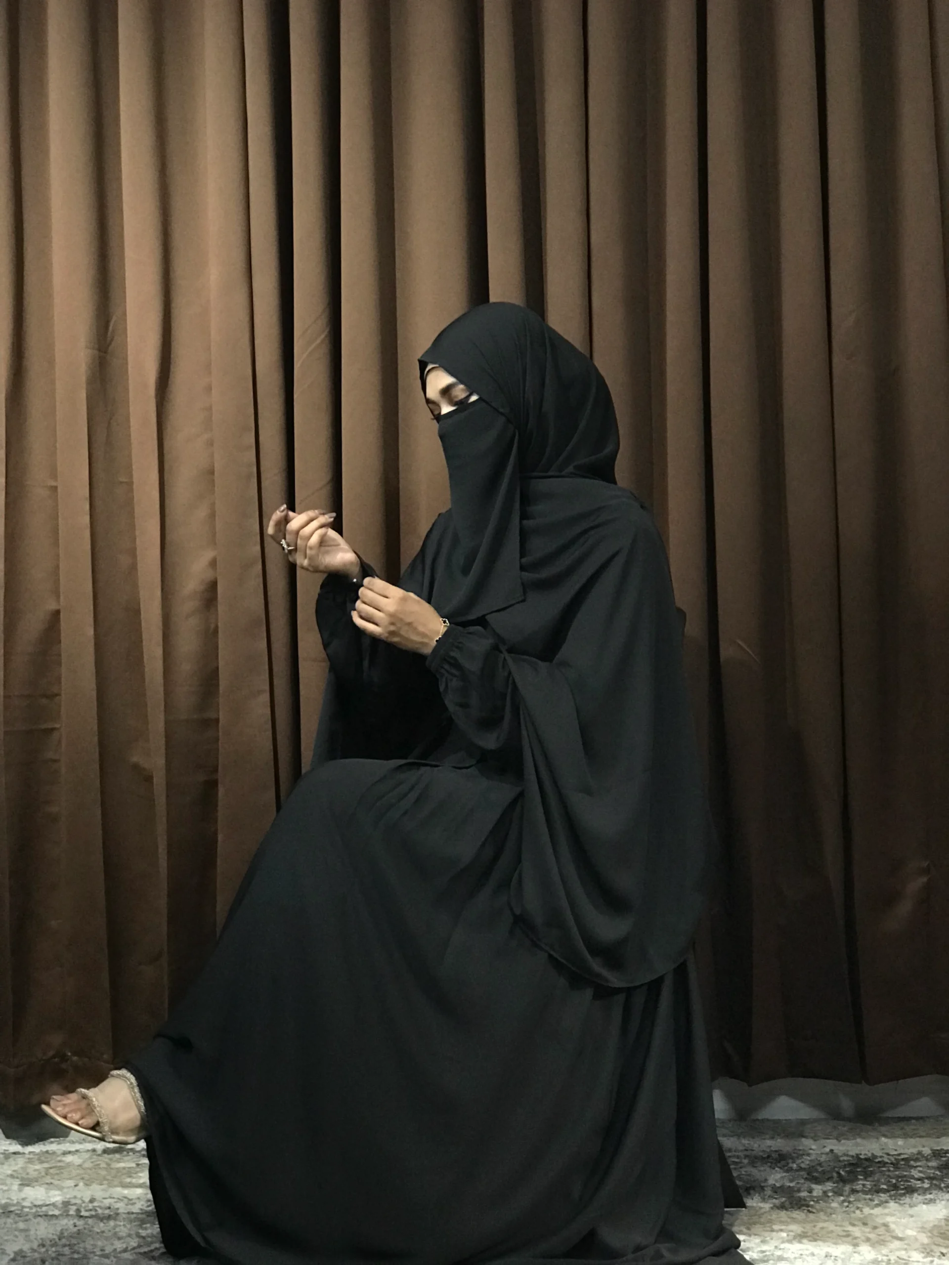 Women’s Regular Borka (Black) - Image 3