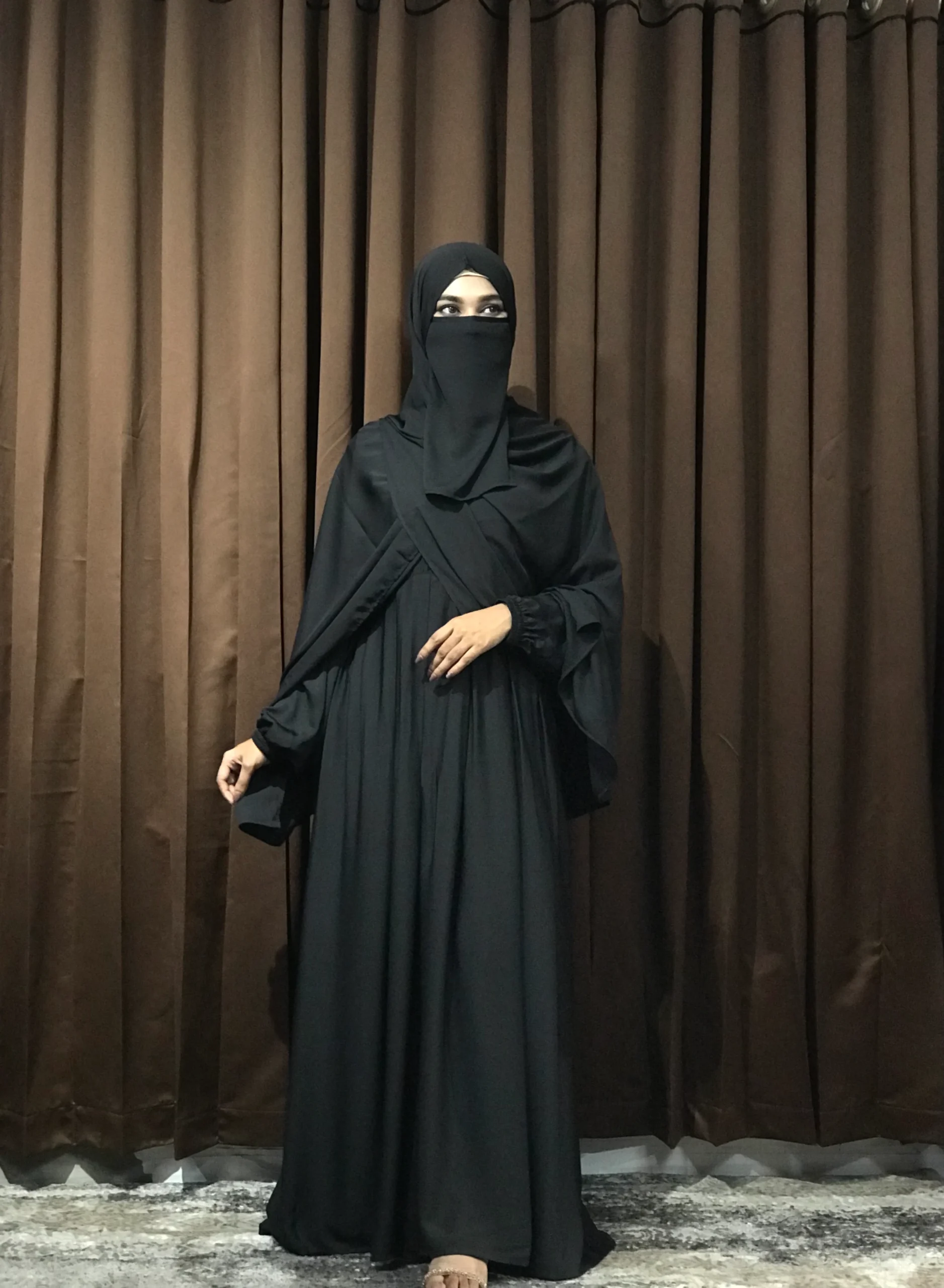 Women’s Regular Borka (Black) - Image 2