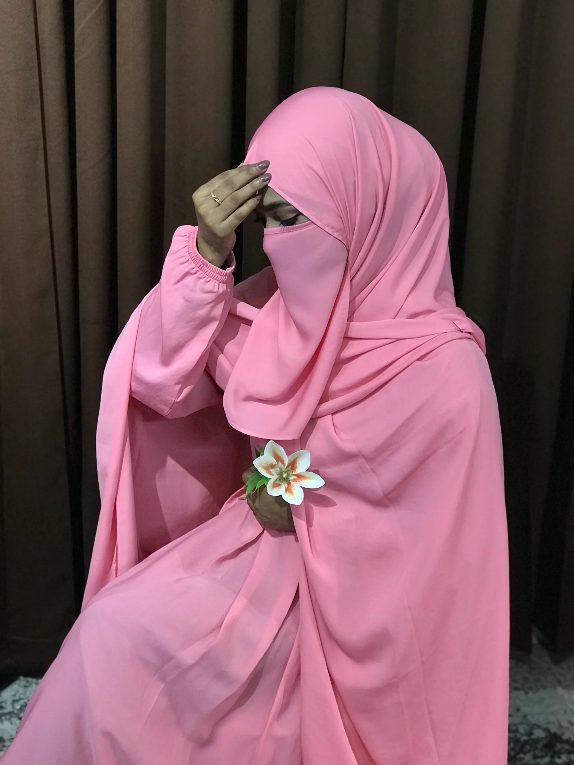 Women’s Regular Borka (Pink) - Image 4