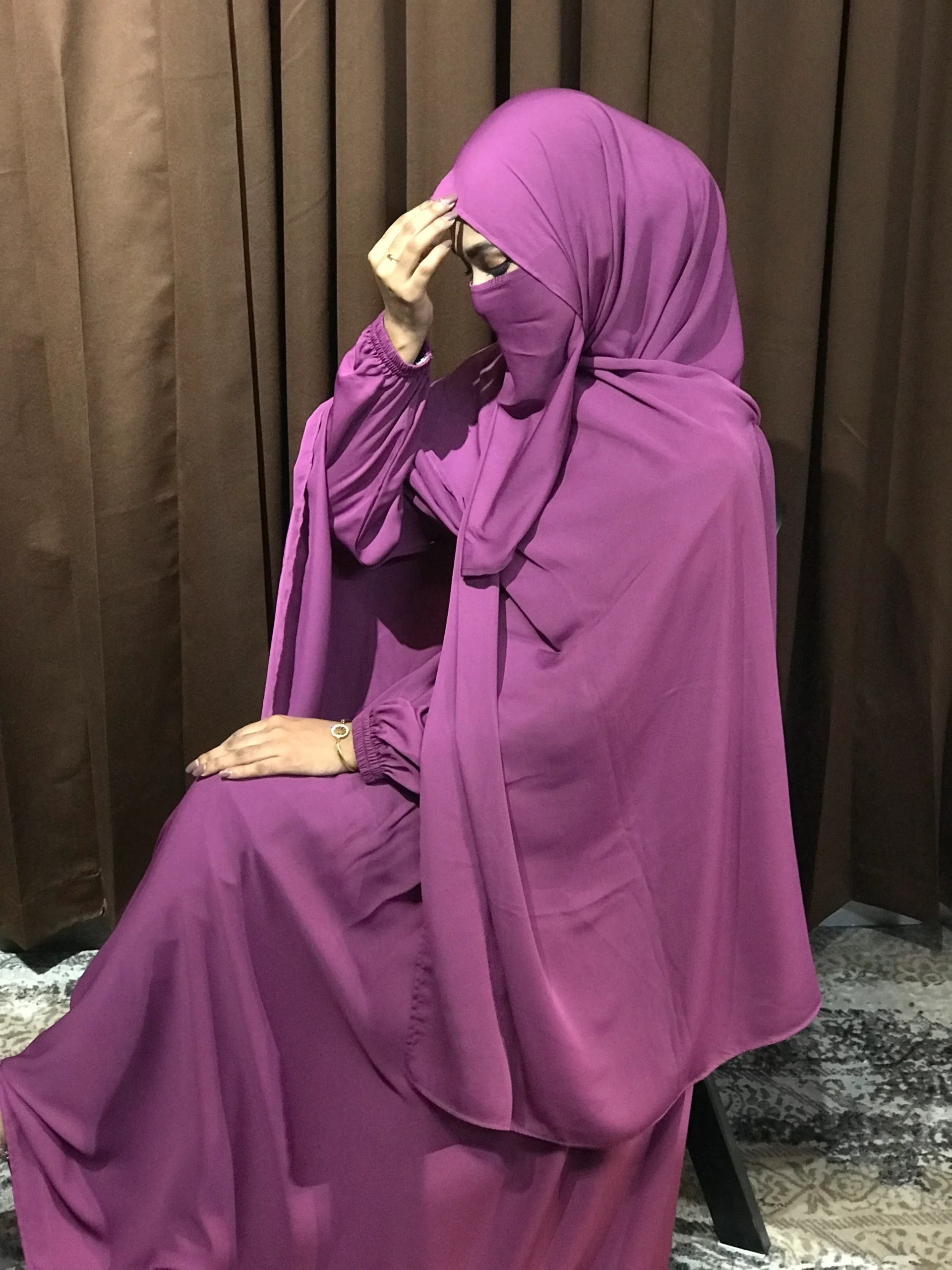 Women’s Regular Borka (Lavender) - Image 4