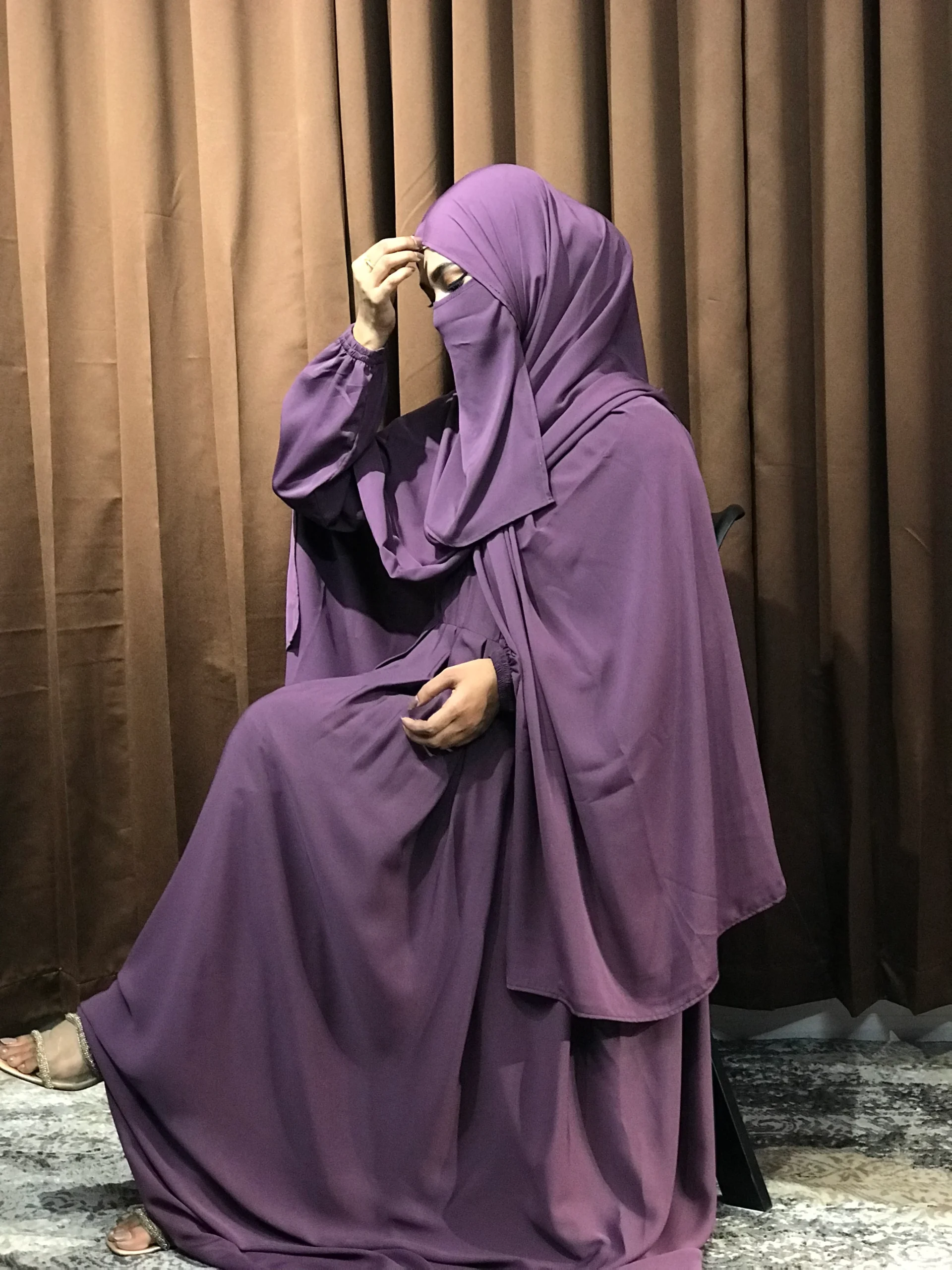 Women’s Regular Borka (Mauve) - Image 4