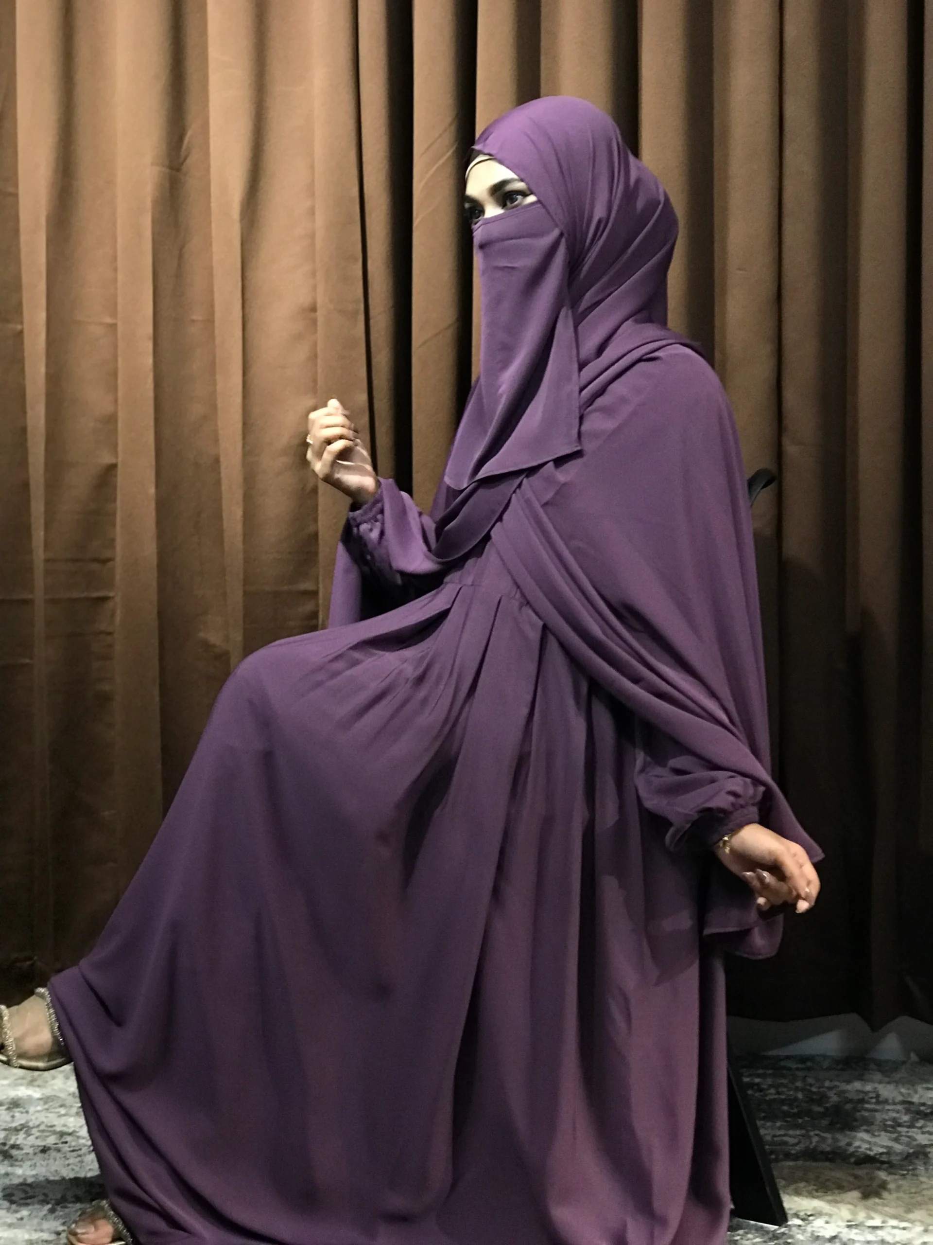 Women’s Regular Borka (Mauve) - Image 3