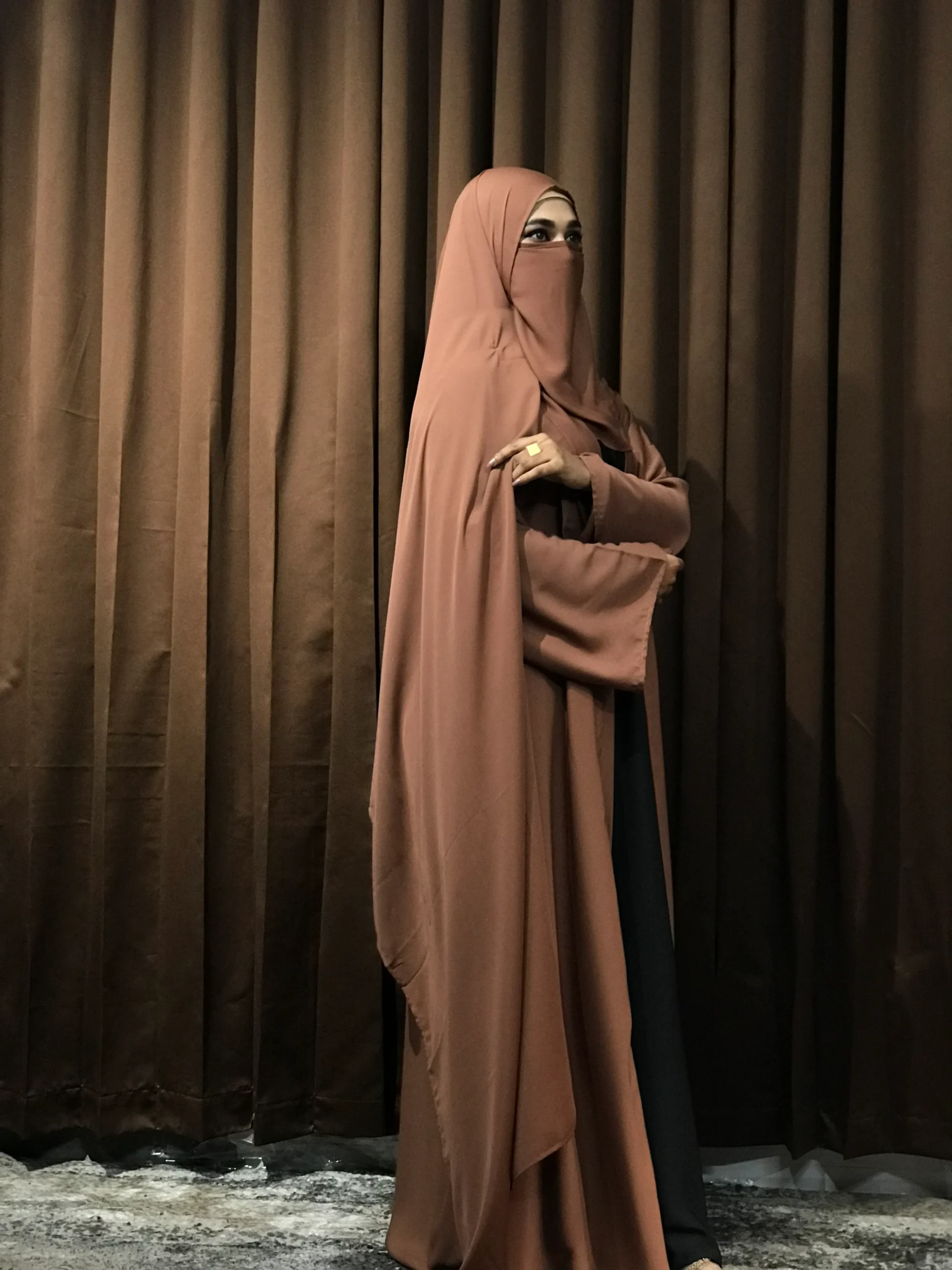 Premium Regular Abaya/Koti (Choco) - Image 2