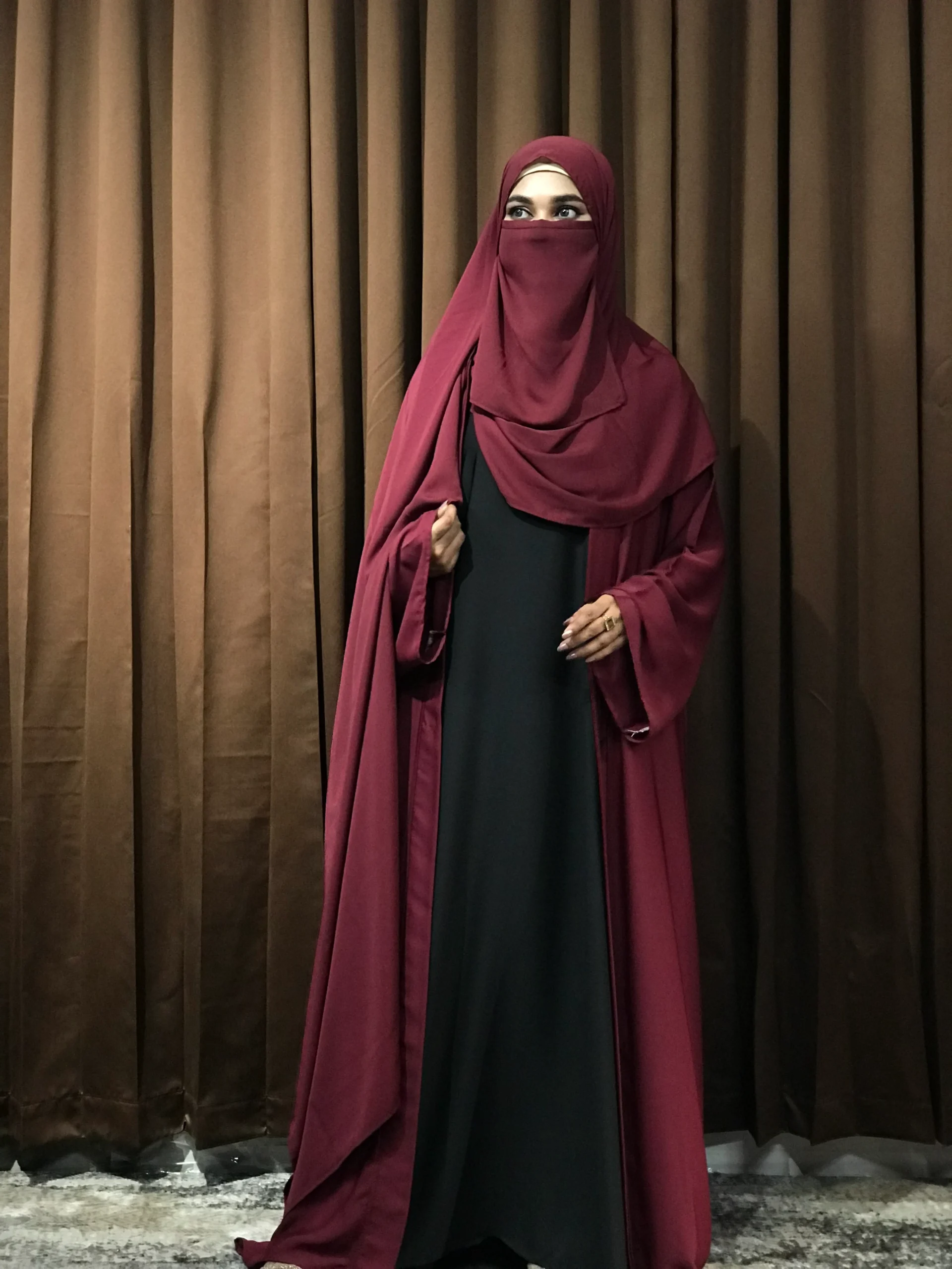 Premium Regular Abaya/Koti (Marron) - Image 2