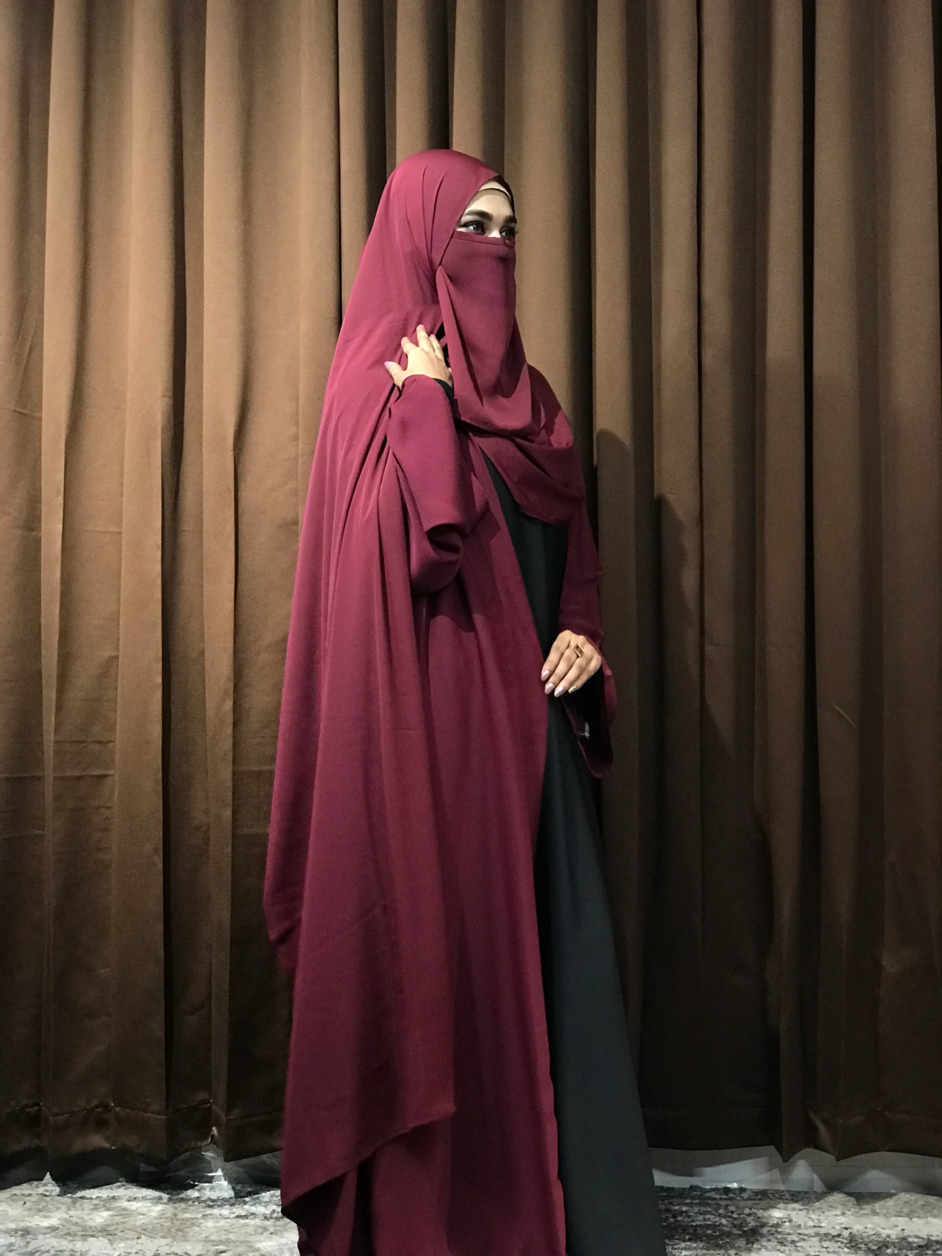 Premium Regular Abaya/Koti (Marron) - Image 3