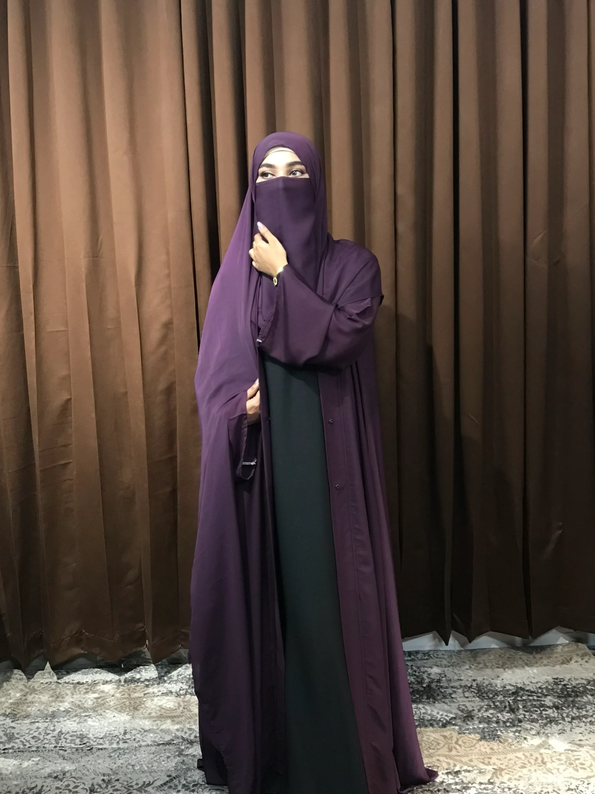 Premium Regular Abaya/Koti (Purple) - Image 3