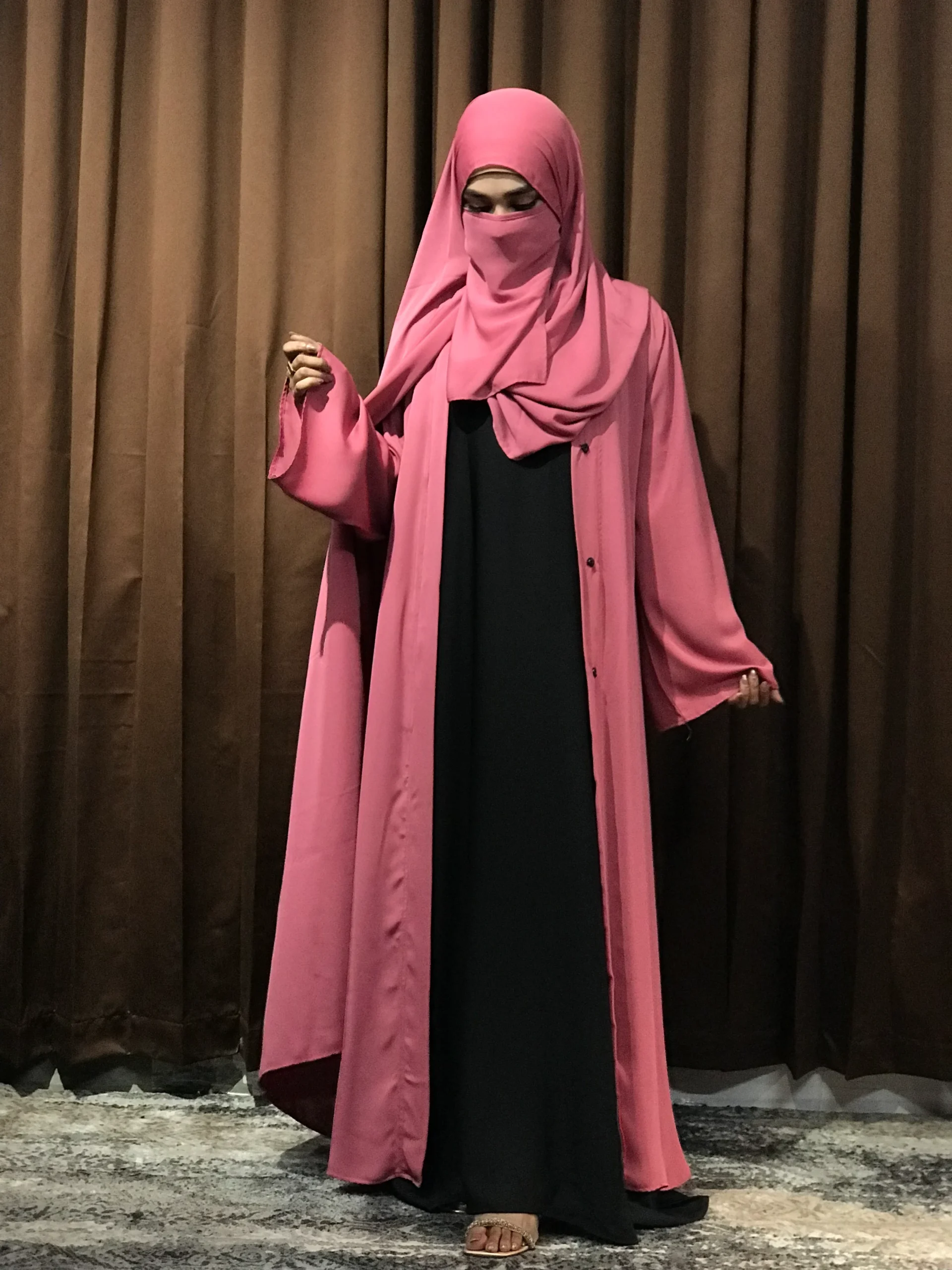 Premium Regular Abaya/Koti (Rose) - Image 2