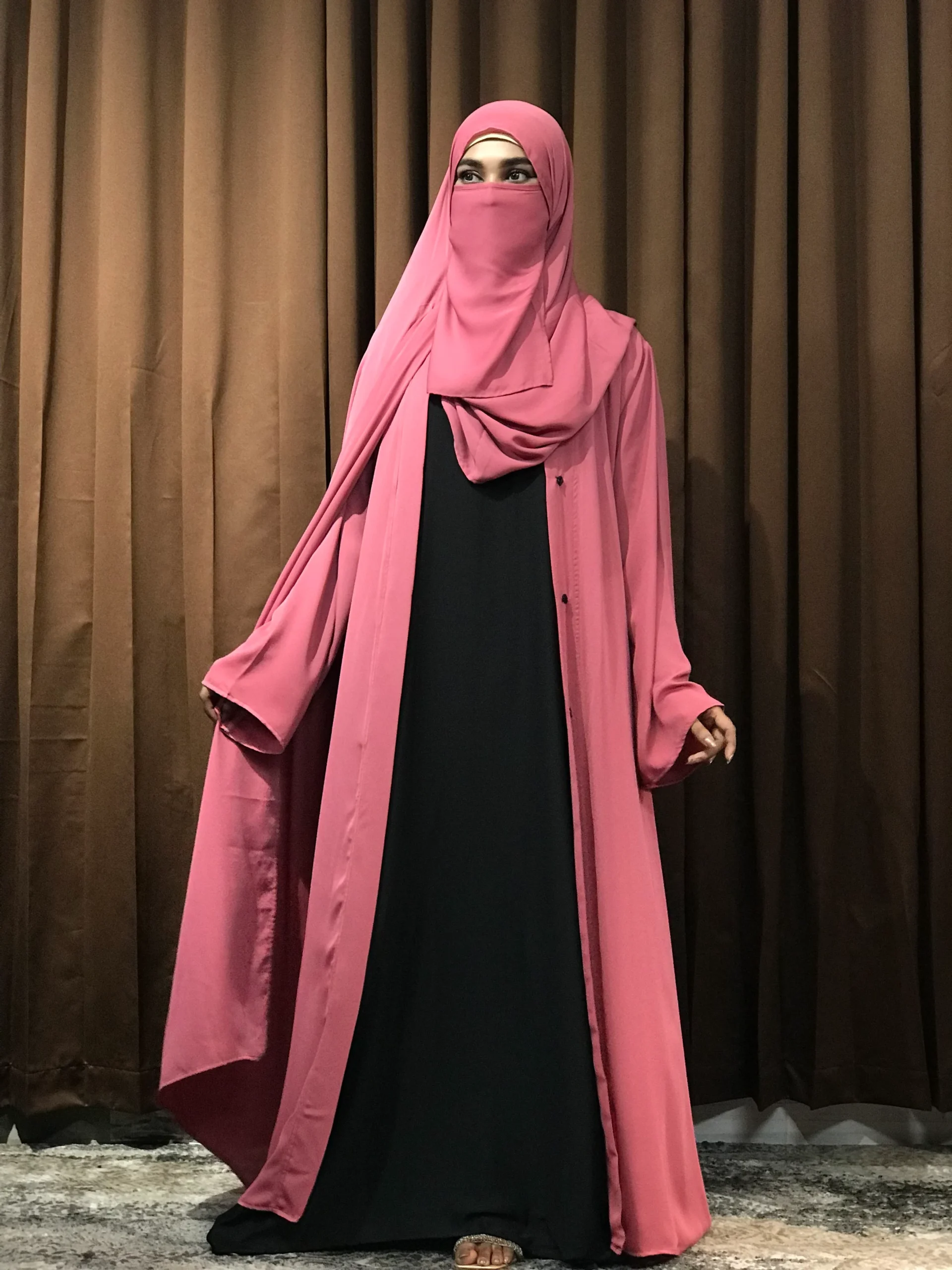 Premium Regular Abaya/Koti (Rose) - Image 3