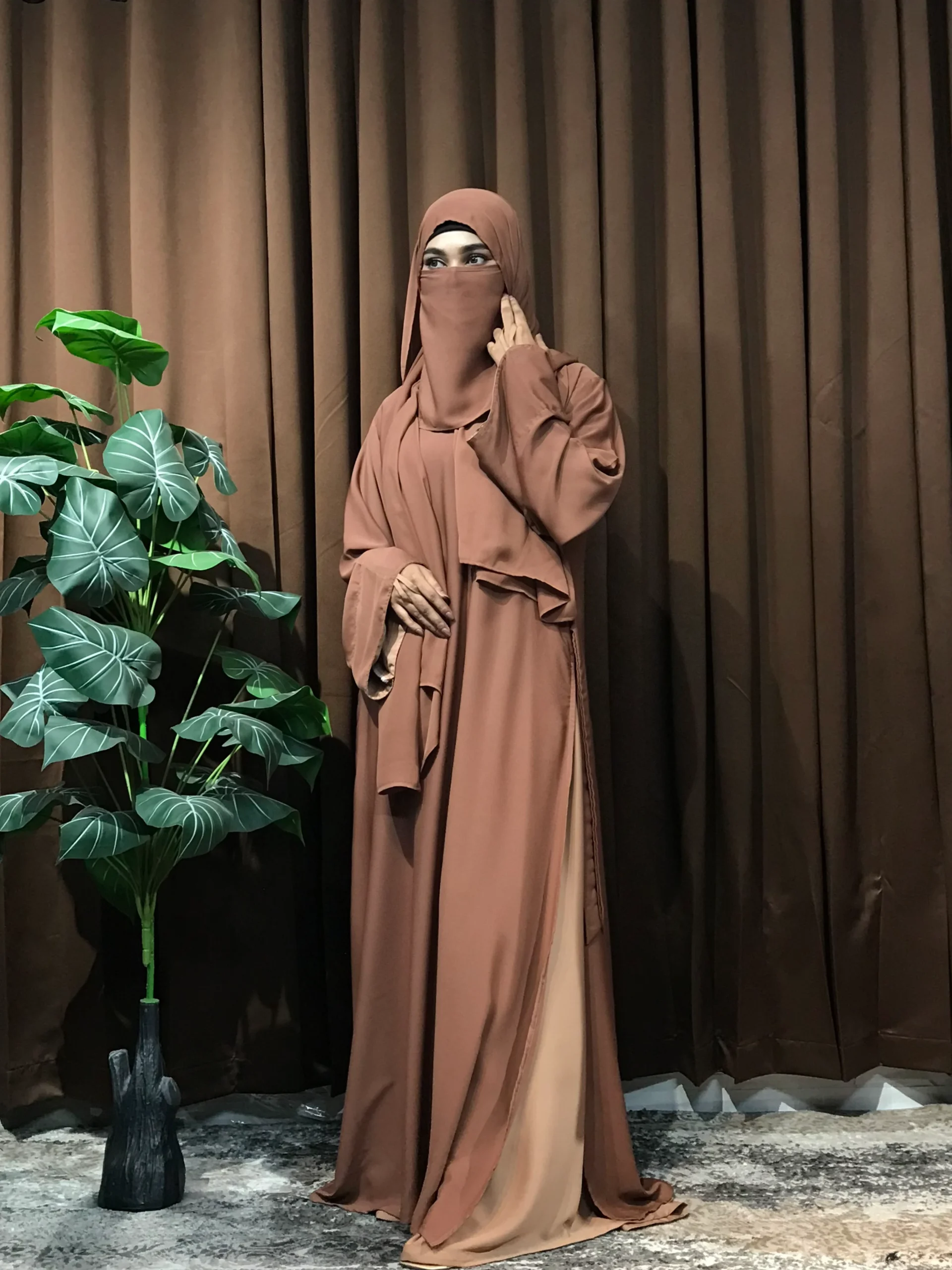 Premium Turkish Aksaa Abaya (Choco)