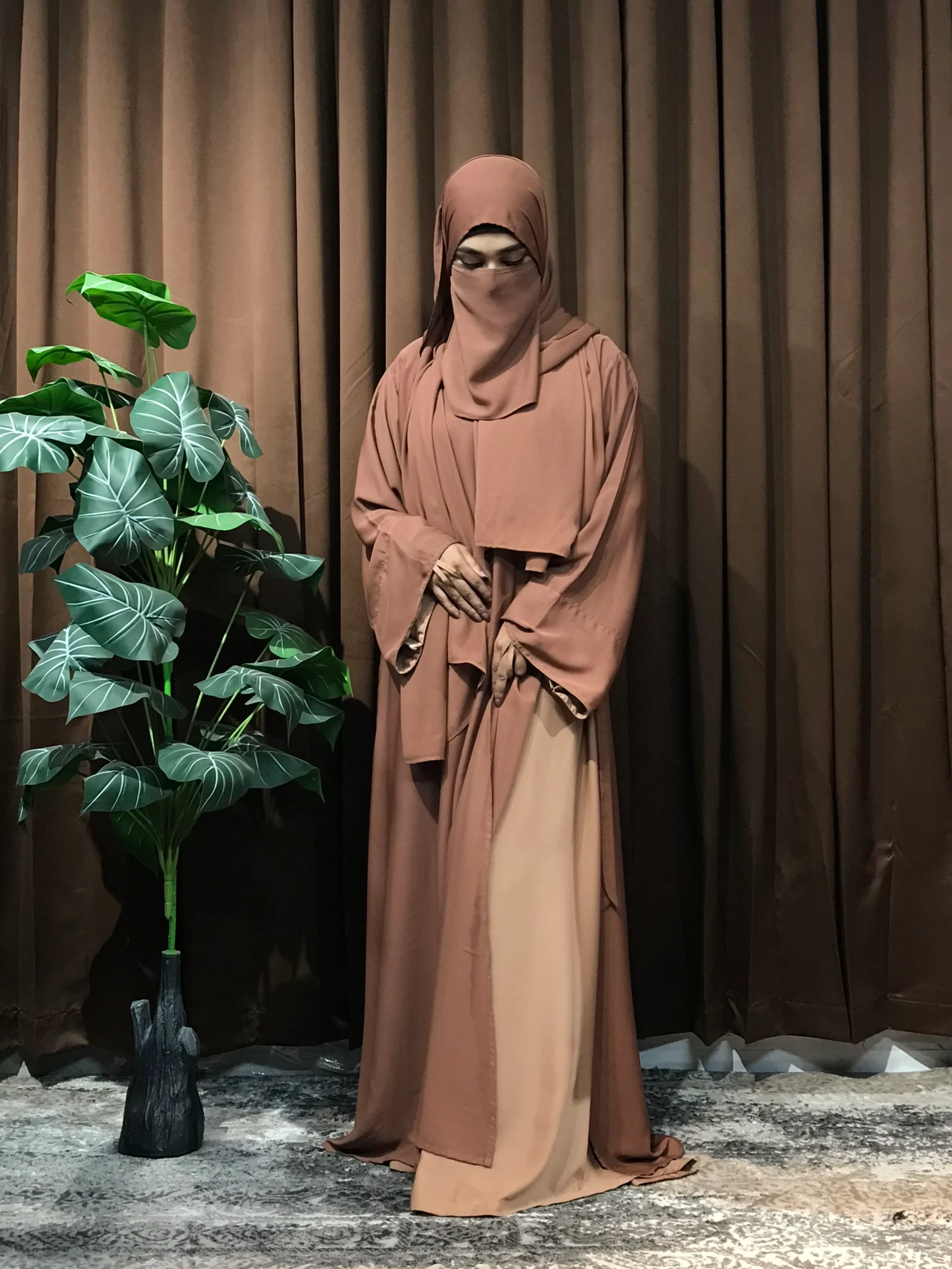 Premium Turkish Aksaa Abaya (Choco) - Image 2