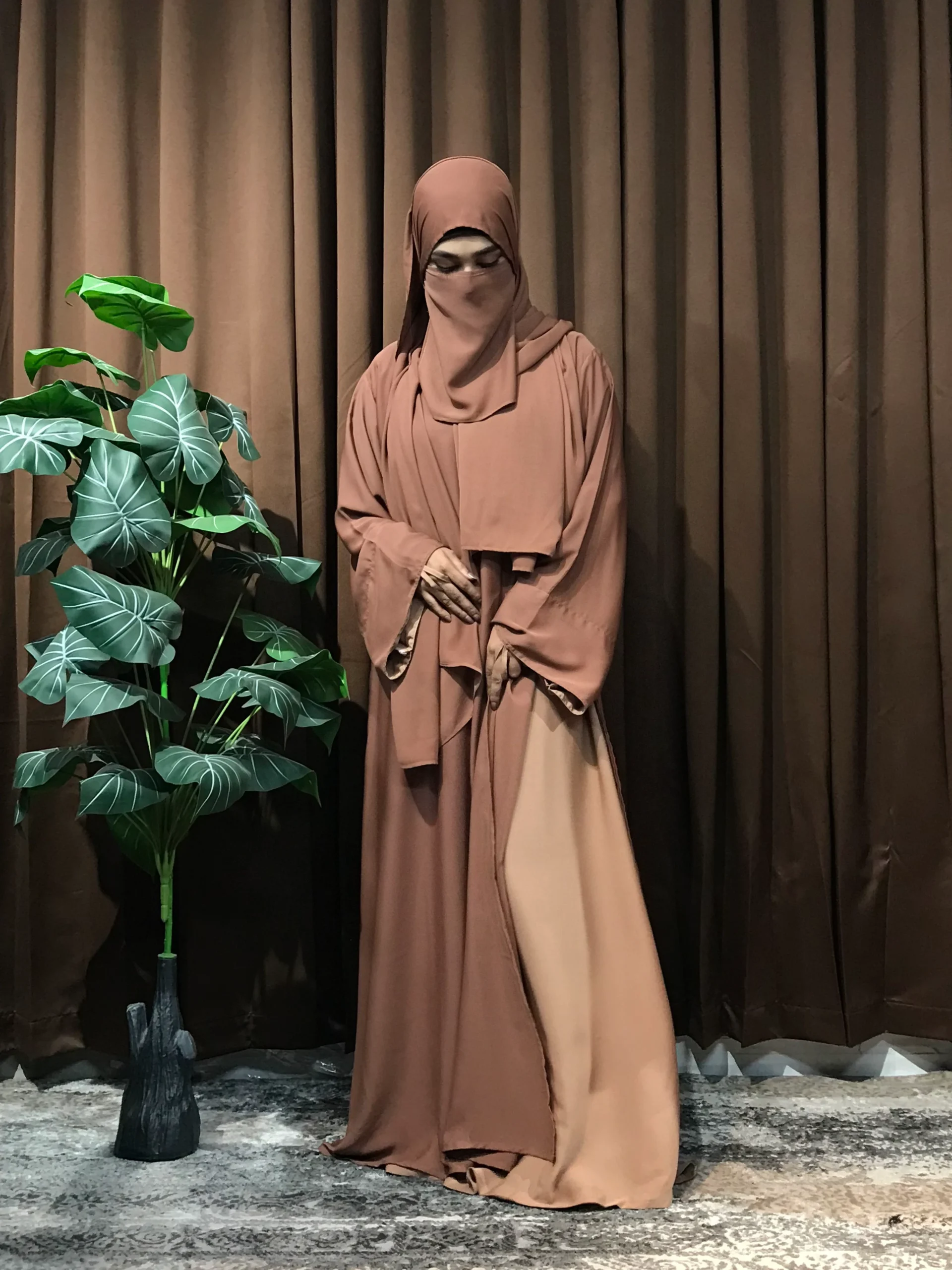 Premium Turkish Aksaa Abaya (Choco) - Image 4