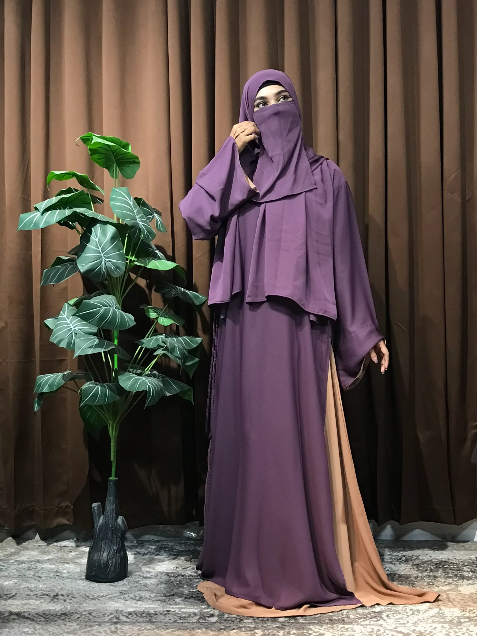 Premium Turkish Aksaa Abaya (Mauve)