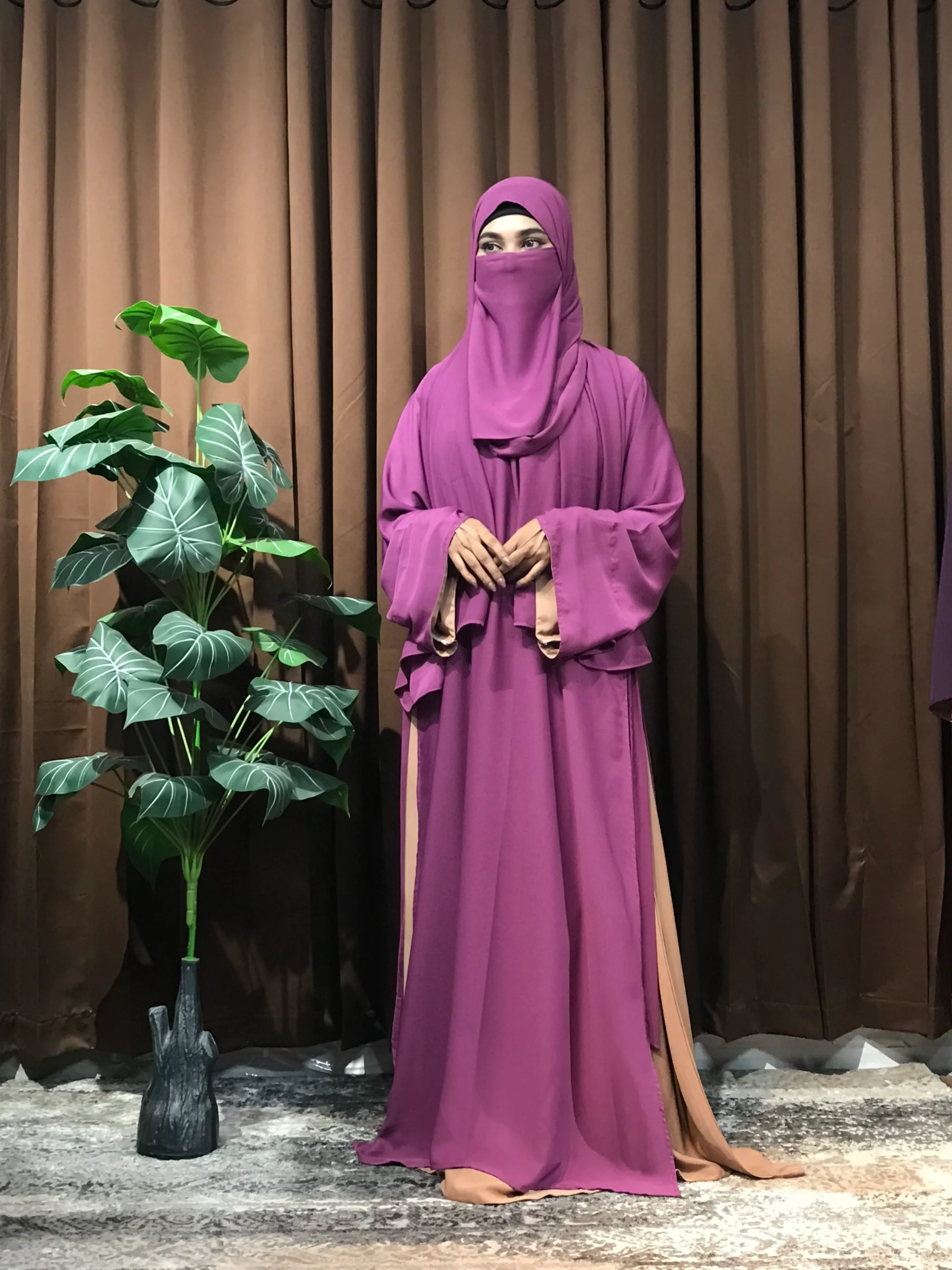 Premium Turkish Aksaa Abaya (Lavender)